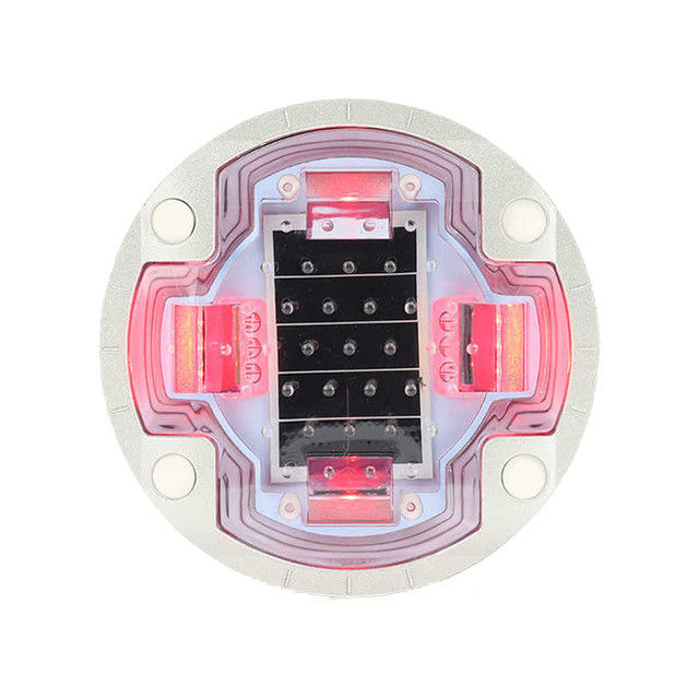 4 vida yerleştirilmiş yol çubuğu kaldırım işaretçisi ışıklar Güneş paneli 2.5V 250MA