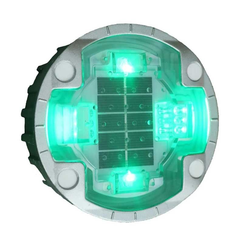 Yeşil Renkler Güneş LED Yol Çubukları Yüksek Parlaklık LED 120mm çapı