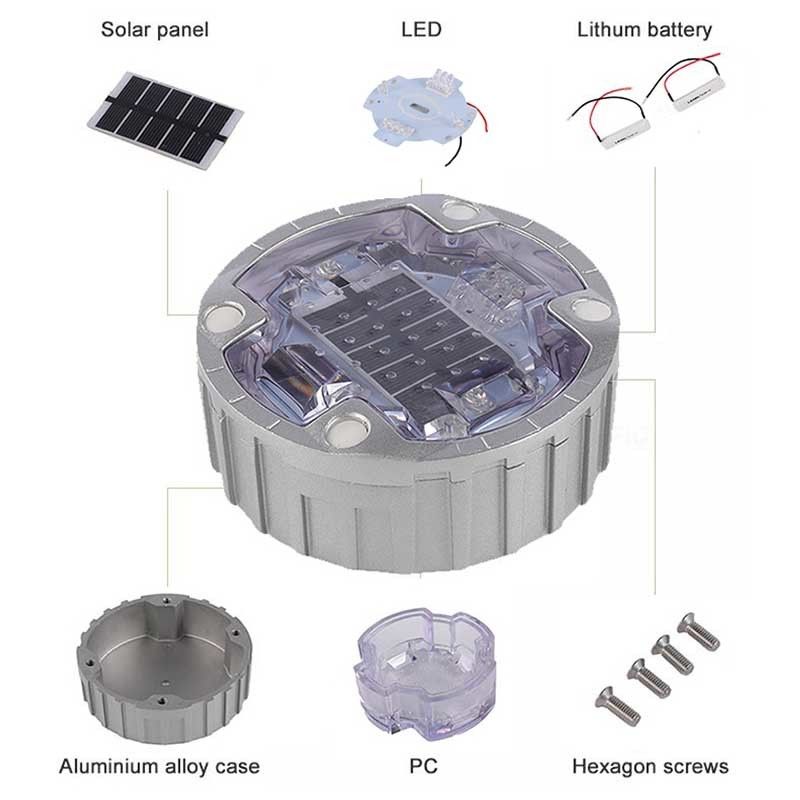 Yeşil Renkler Güneş LED Yol Çubukları Yüksek Parlaklık LED 120mm çapı