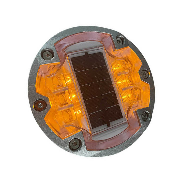 Solar Cat Eye Studs Alüminyum Yol Yansıtıcısı IP68 LED Yürüyüş Çubuğu Yol İşareti Işığı