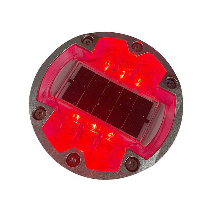 Güneş enerjisi ile çalışan LED yol çubukları Alüminyum yerleştirilmiş kedi gözleri otoban için yansıtıcı